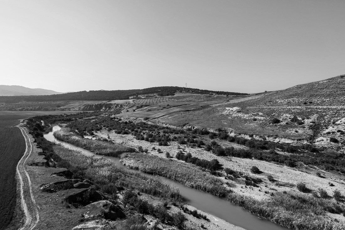 Noah Jigsaw Puzzle Tunisian Landscape - Oued Mellegue -Northern Tunisia in black white 2000 pieces