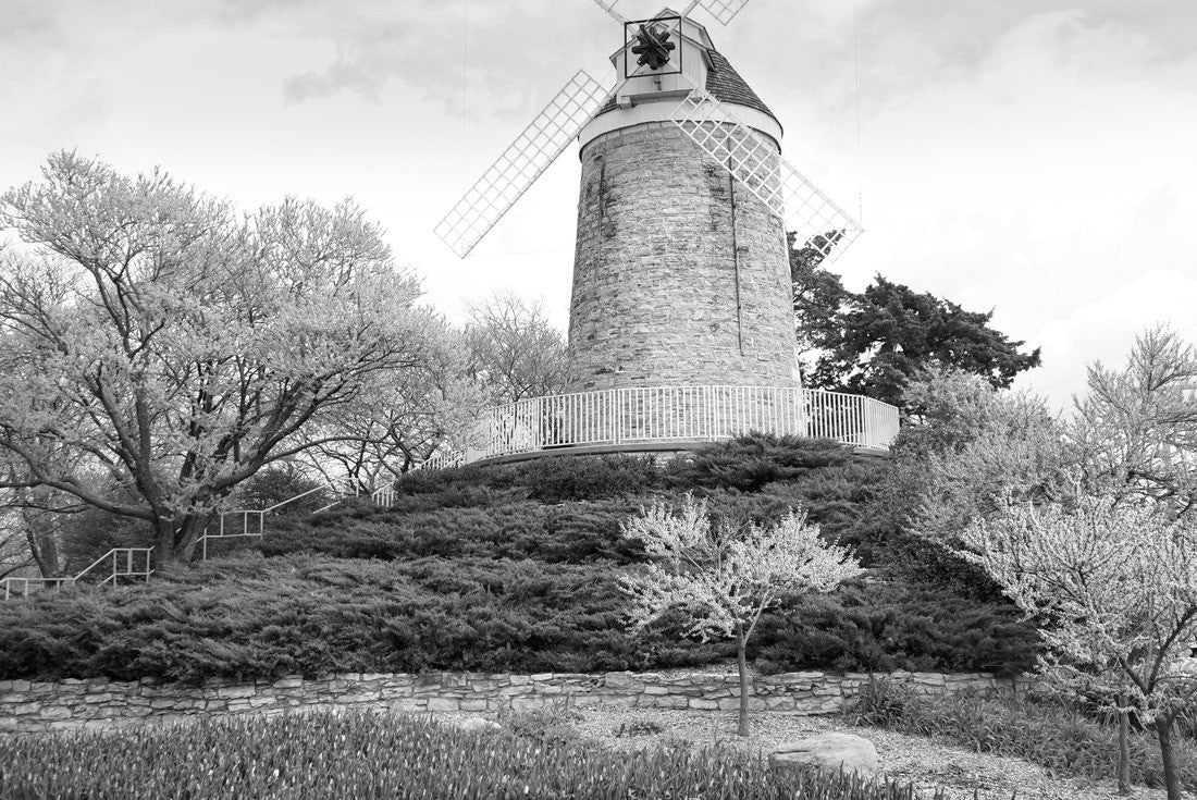 Windmill in Wamego City Park 2000pc PuzzleBlack and White