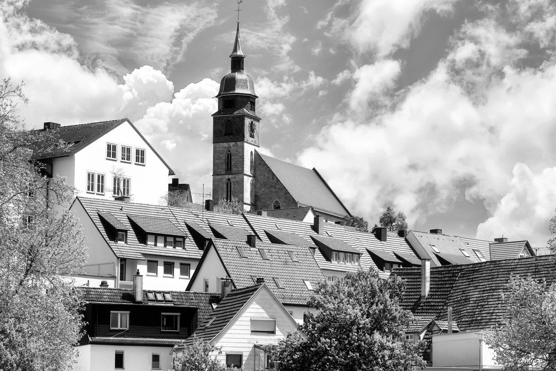 the city church in Böblingen, Germany 2000pc PuzzleBlack and White