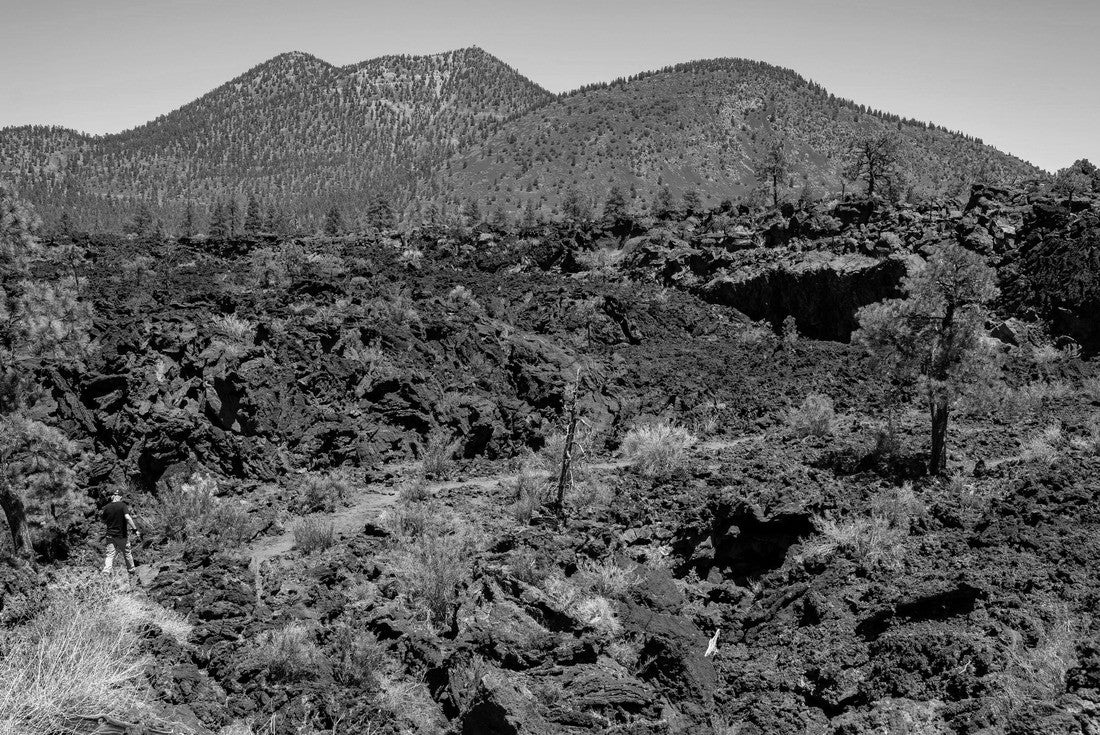 Lava flow in Sunset Crater Volcano National Monument near Flagstaff Arizona 2000pc PuzzleBlack and White