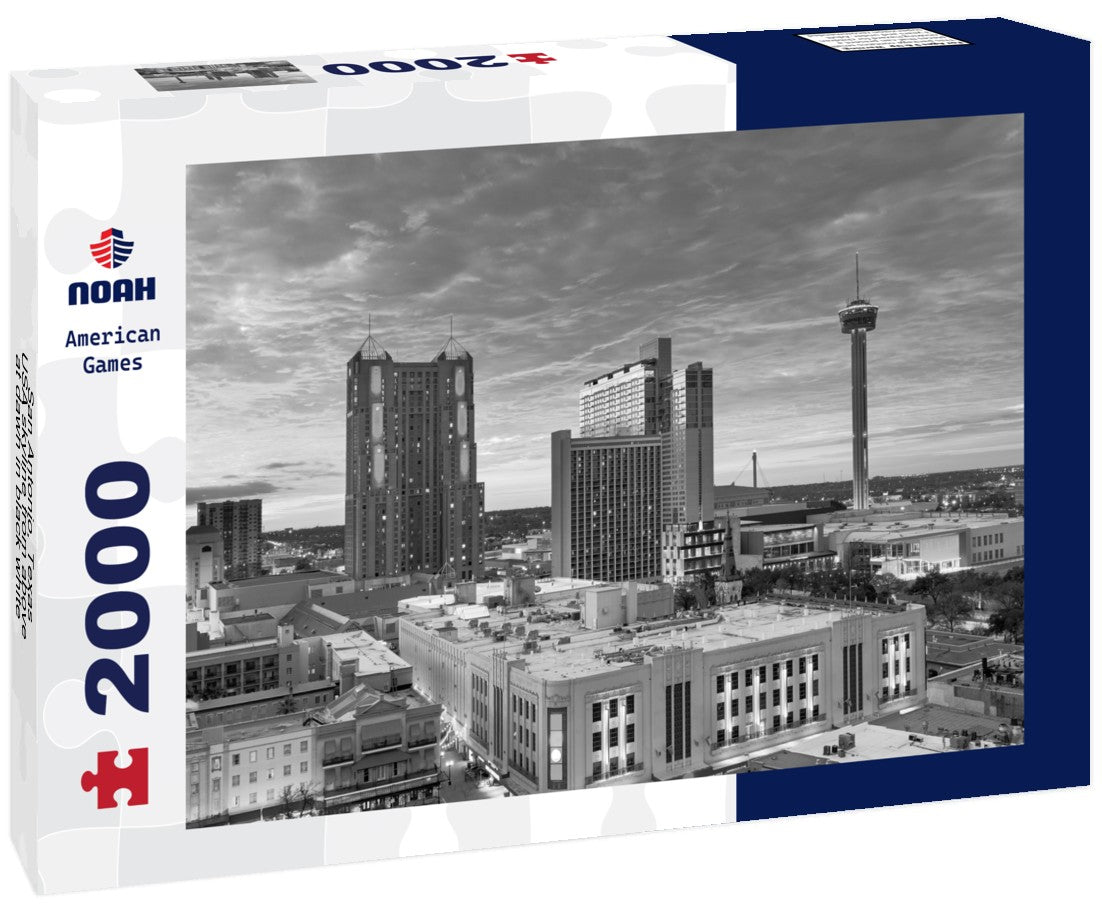 San Antonio, Texas, USA skyline from above at dawn 2000pc PuzzleBlack and White