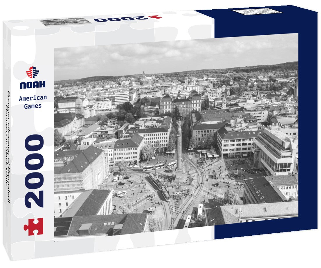 Summer cityscape of Darmstadt, Germany 2000pc PuzzleBlack and White