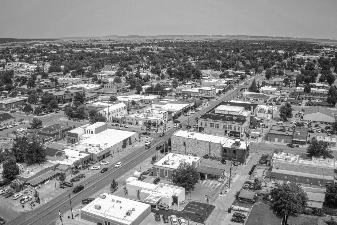 Spearfish, South Dakota in summer 2000pc PuzzleBlack and White