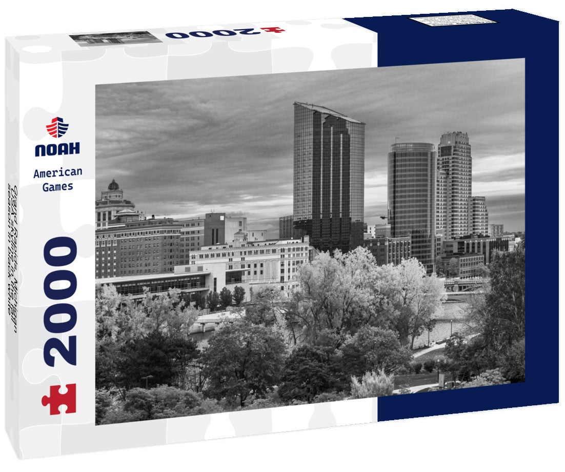 Grand Rapids, Michigan, USA skyline in the fall season 2000pc PuzzleBlack and White