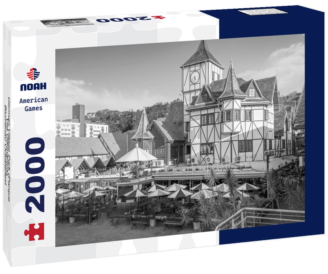 German Village Park (Parque Vila Germânica) - Blumenau Octoberfest - Blumenau, Santa Catarina, Brazil 2000pc PuzzleBlack and White