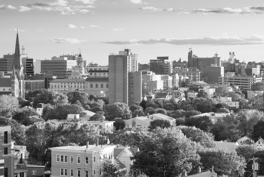 Portland, Maine, USA Downtown skyline at dusk 2000pc PuzzleBlack and White