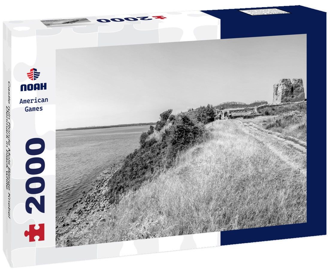 Castle ruin Ronde Mols Bjerge Knebel Denmark 2000pc PuzzleBlack and White