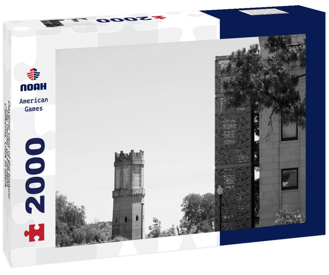 Daytime view of the historic city center of Fairfield, California, USA 2000pc PuzzleBlack and White