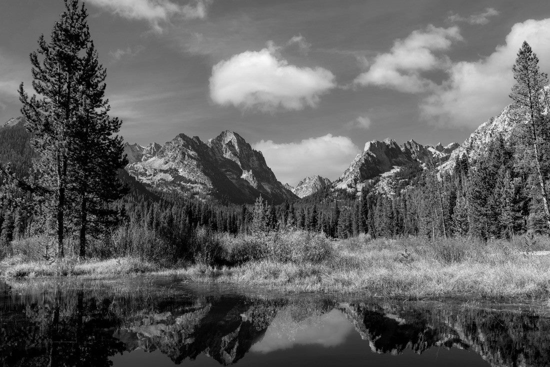 Idaho mountain meadow with reflection and colors 2000pc PuzzleBlack and White