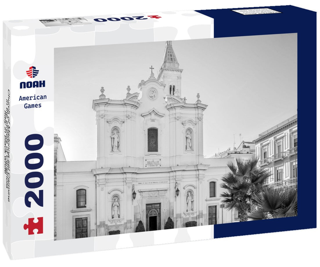 Church of Madonna sel Carmine in the streets of Cerignola, Italy 2000pc PuzzleBlack and White