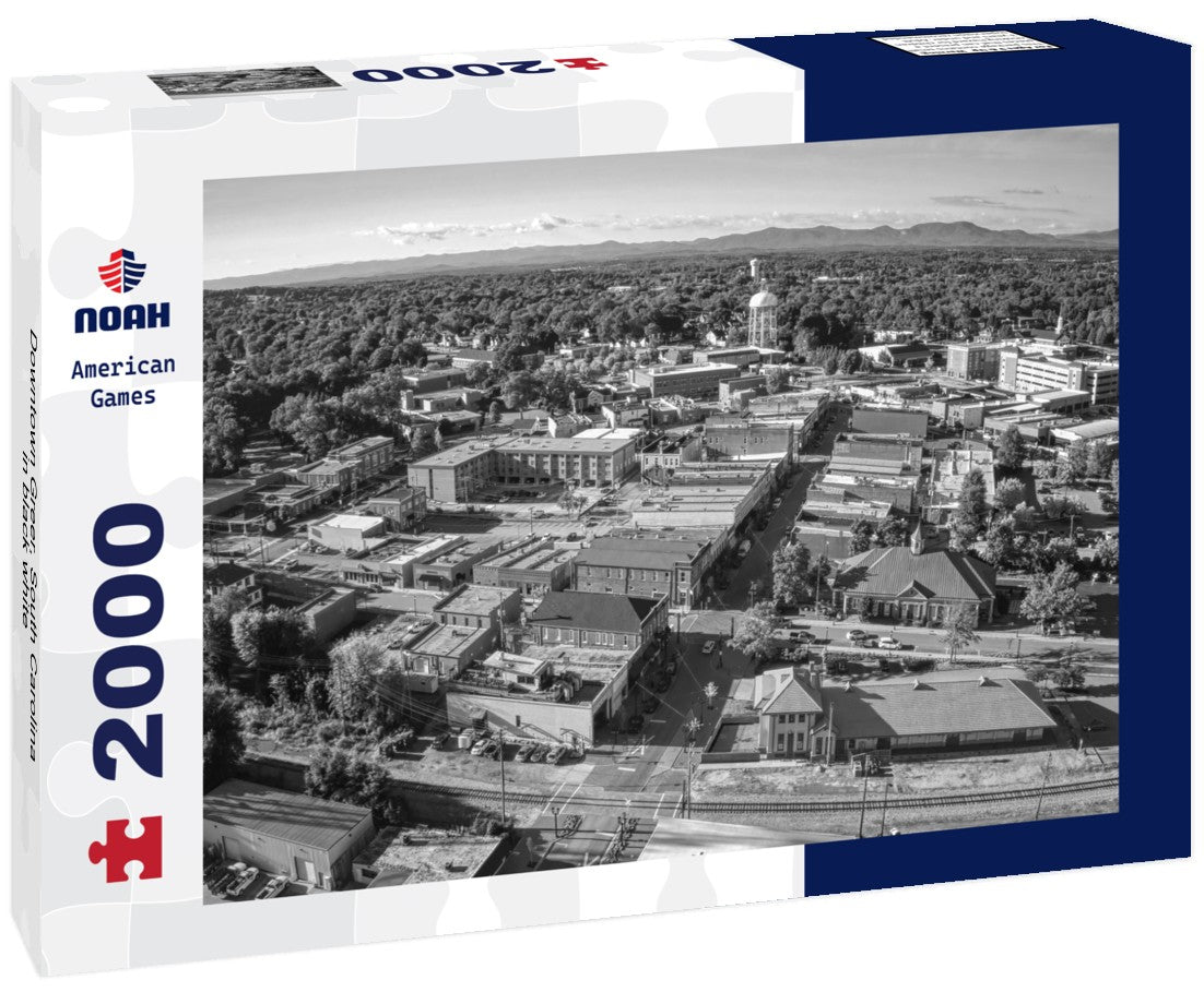 Downtown Greer, South Carolina 2000pc PuzzleBlack and White