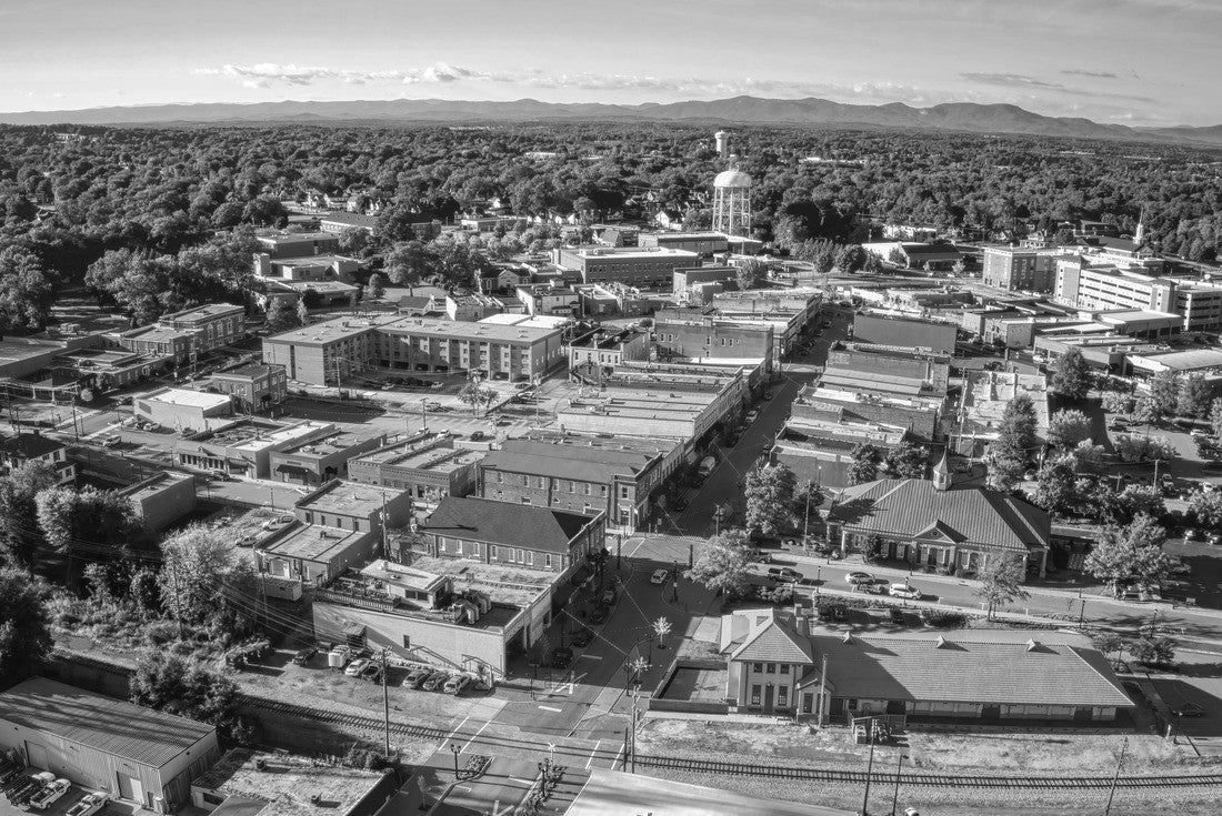 Downtown Greer, South Carolina 2000pc PuzzleBlack and White