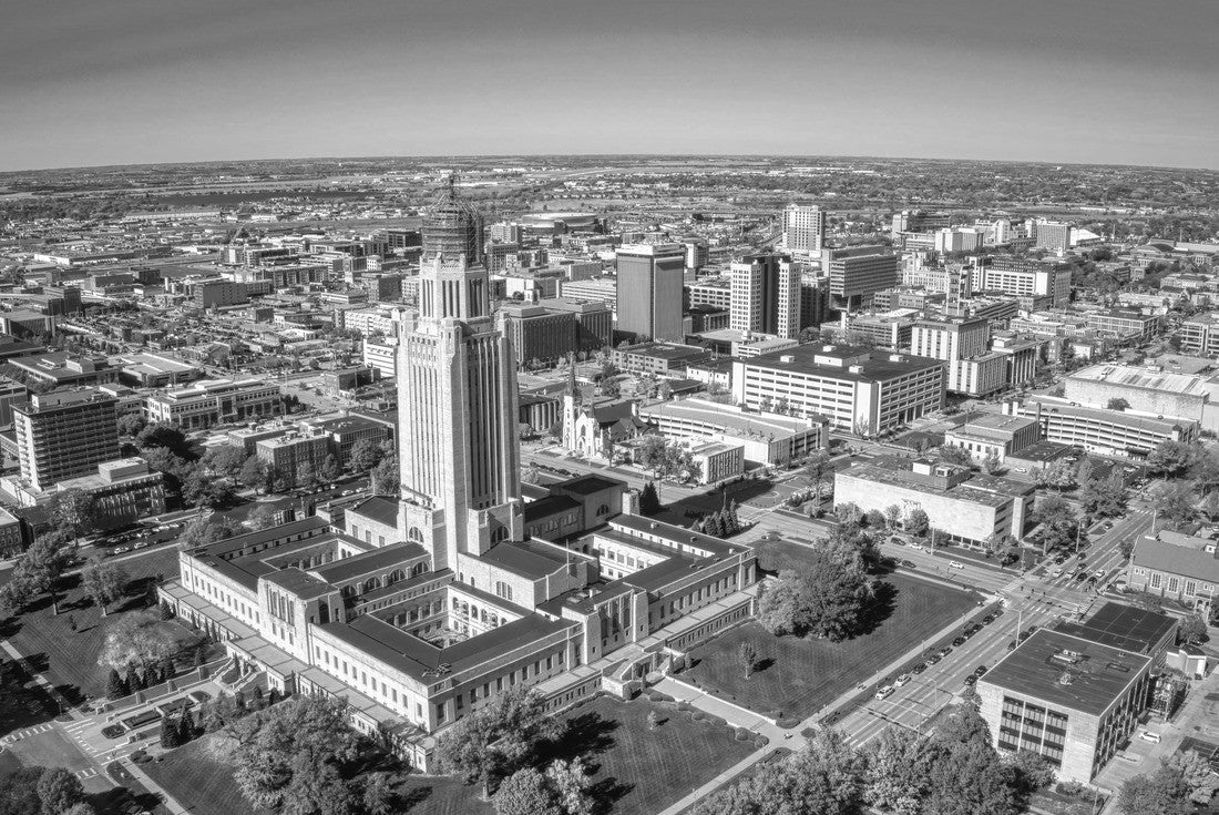 Lincoln, Nebraska in Autumn 2000pc PuzzleBlack and White
