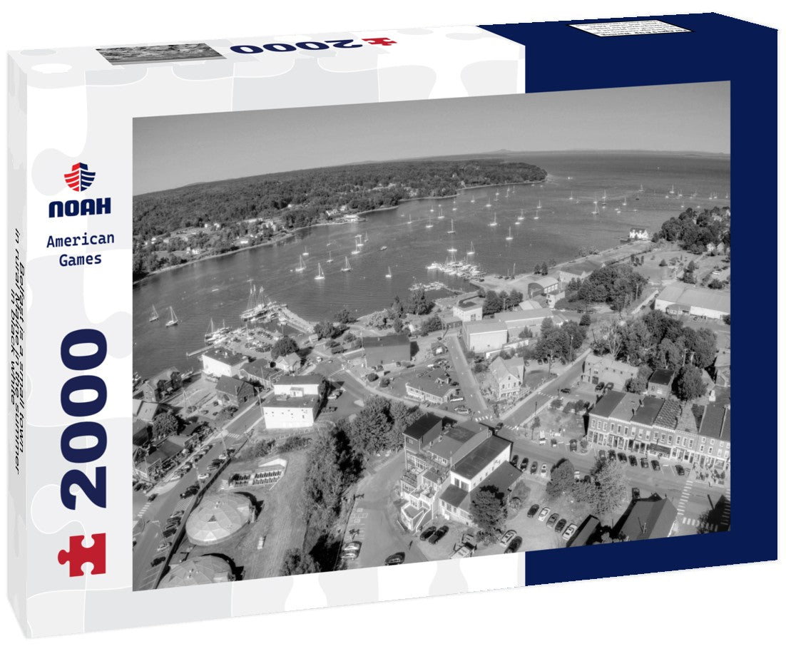 Belfast is a small town in rural Maine in the summer 2000pc PuzzleBlack and White