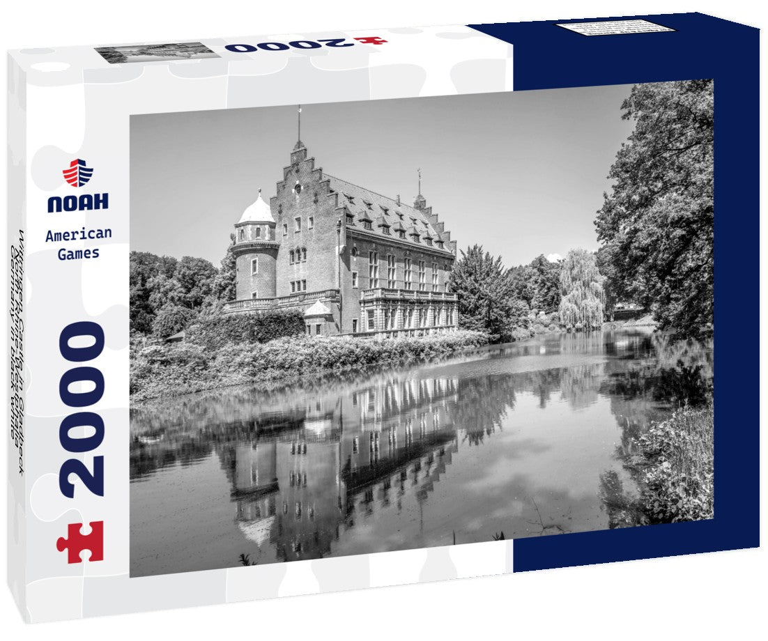 Wittringen Castle in Gladbeck, North Rhine-Westphalia, Germany 2000pc PuzzleBlack and White
