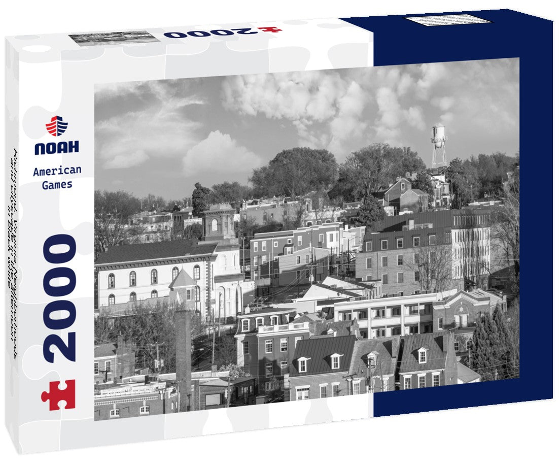 Richmond, Virginia Neighborhoods and cityscape in the afternoon 2000pc PuzzleBlack and White