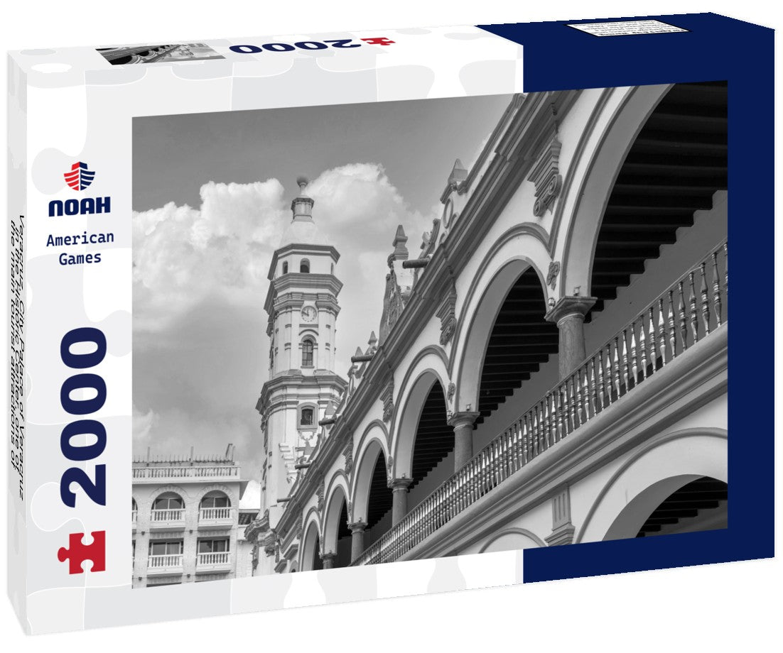 Veracruz, City Palace of Veracruz in the Historic Center, one of the main tourist attractions of the city 2000pc PuzzleBlack and White
