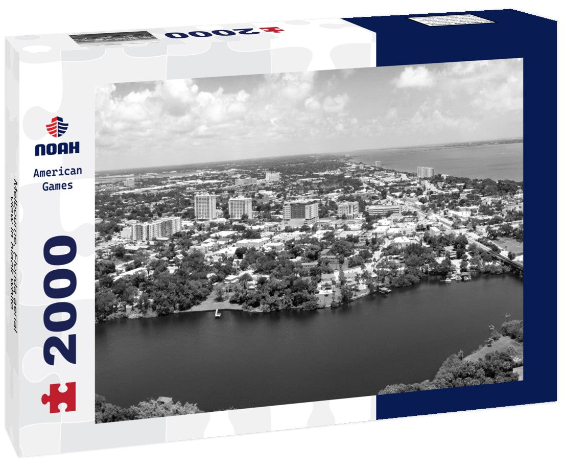 Melbourne, Florida aerial view 2000pc PuzzleBlack and White