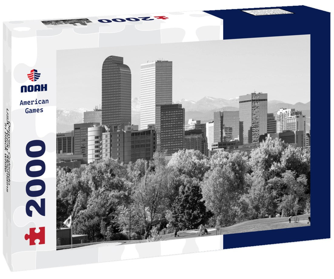 Denver, Colorado, USA, Rocky Mountains 2000pc PuzzleBlack and White