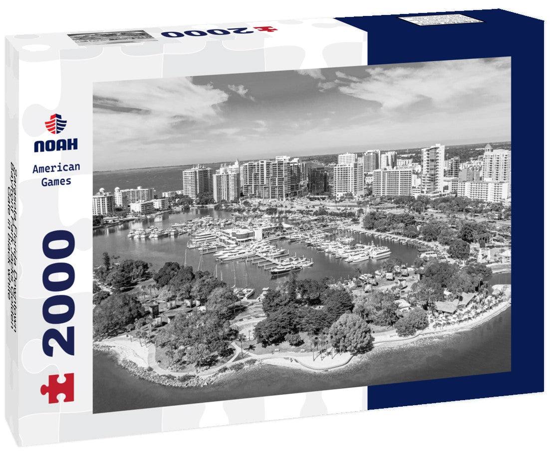 Sarasota Florida Downtown Bayfront Park Jacks Golden Gate 2000pc PuzzleBlack and White