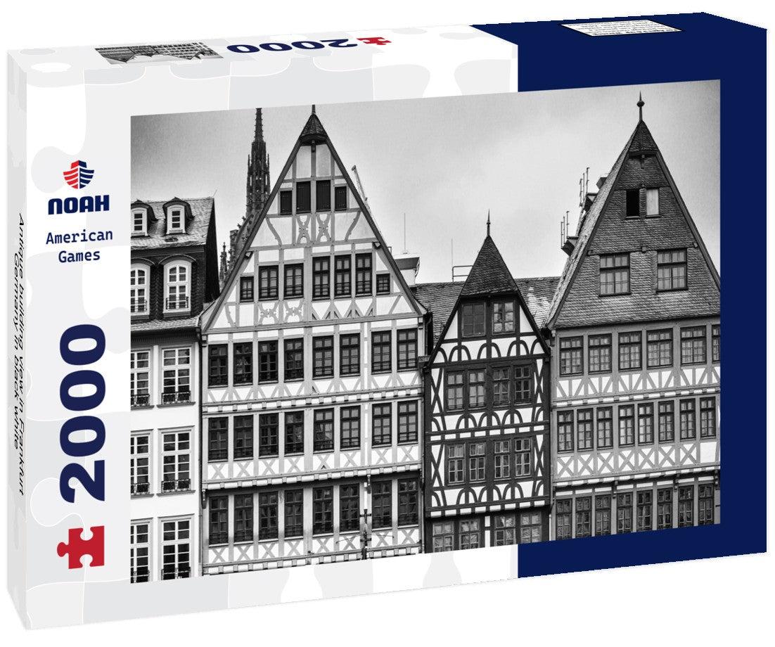 Antique building view in Frankfurt, Germany 2000pc PuzzleBlack and White