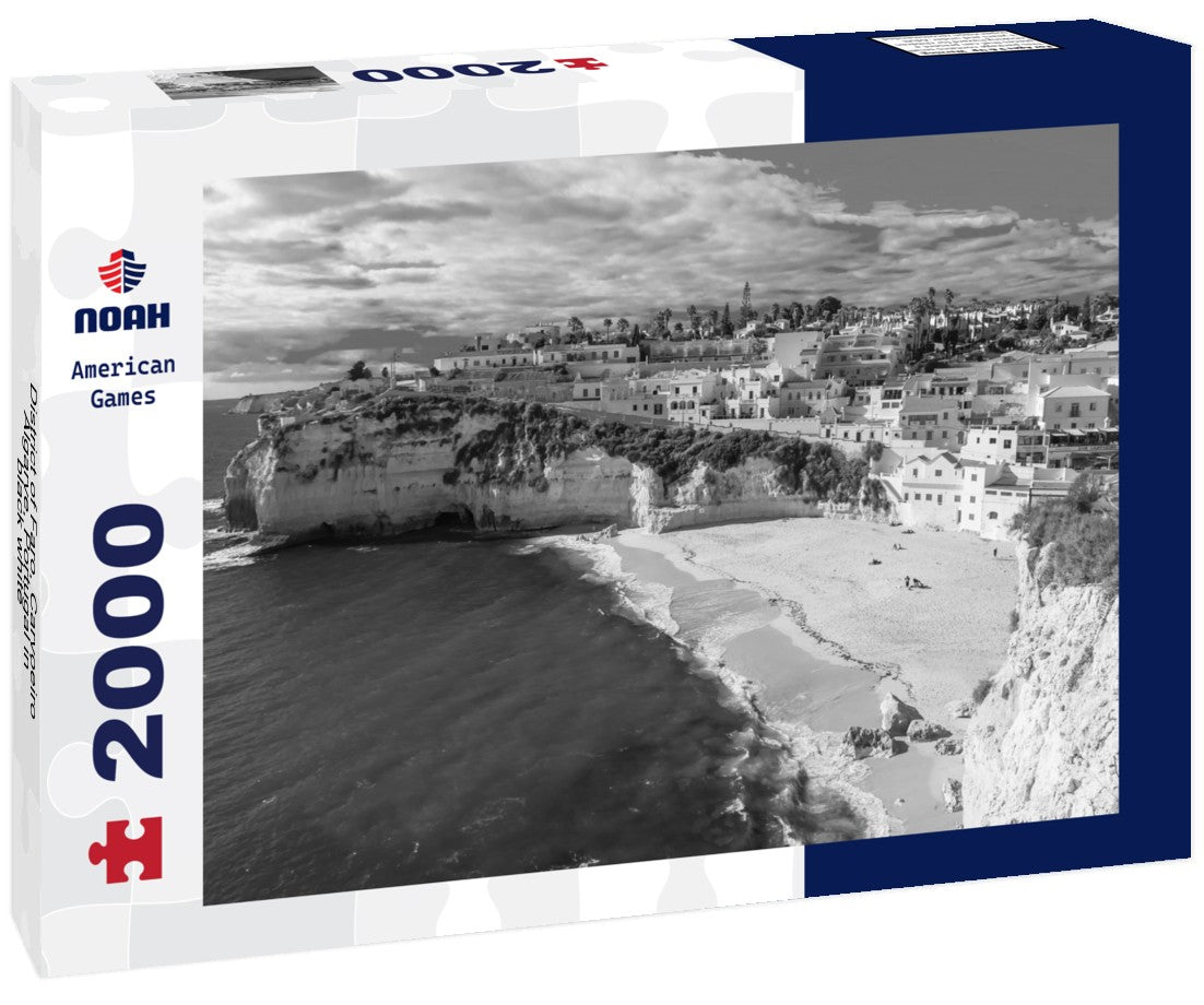 District of Faro, Carvoeiro, Algarve, Portugal 2000pc PuzzleBlack and White