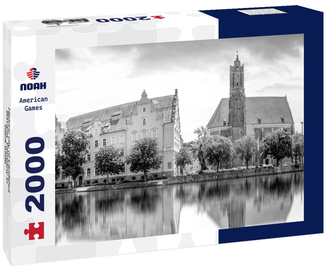 Historic city of Landshut, Bavaria, Germany 2000pc PuzzleBlack and White