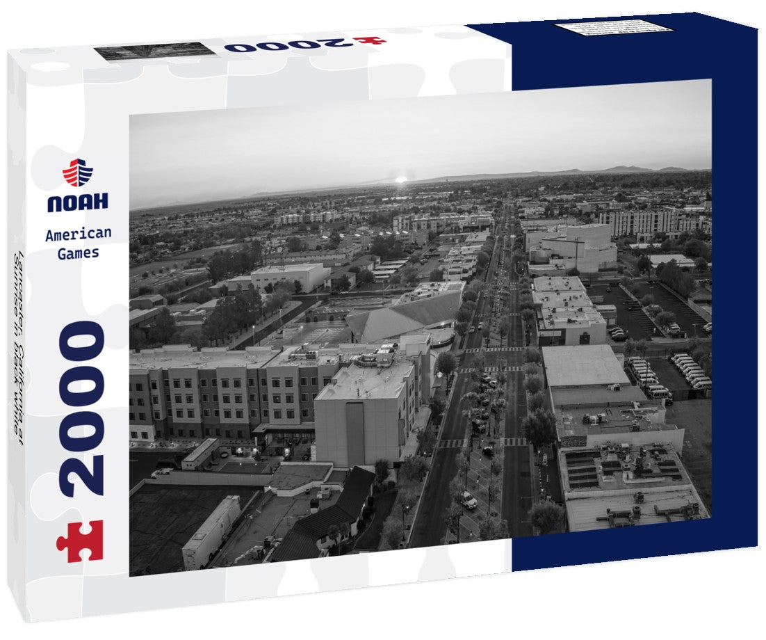 Lancaster, California at Sunrise 2000pc PuzzleBlack and White