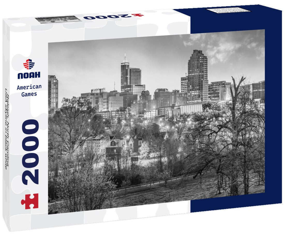 Raleigh, North Carolina, USA skyline 2000pc PuzzleBlack and White