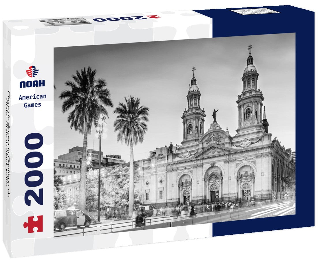 Plaza de Armas in Santiago de Chile, Chile 2000pc PuzzleBlack and White