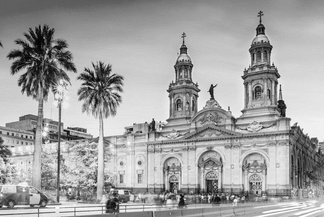 Plaza de Armas in Santiago de Chile, Chile 2000pc PuzzleBlack and White
