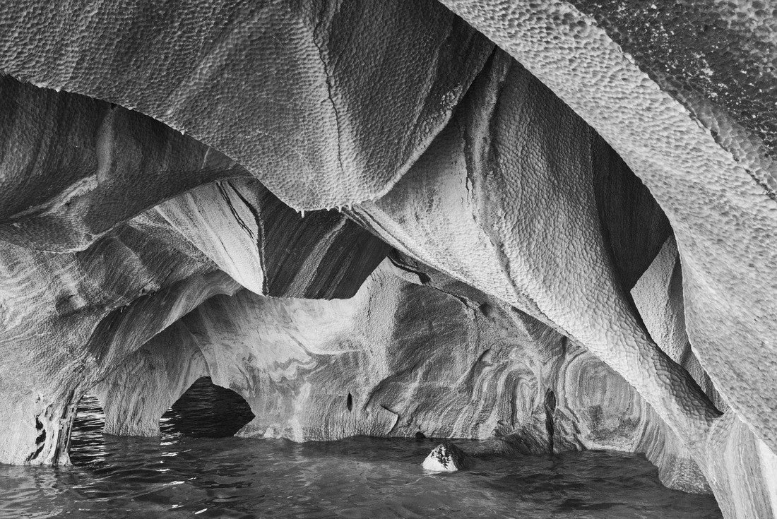 The marble caves of Patagonia, Chile. Turkish colors and magnificent shapes create images of unearthly beauty, designed by nature 2000pc PuzzleBlack and White