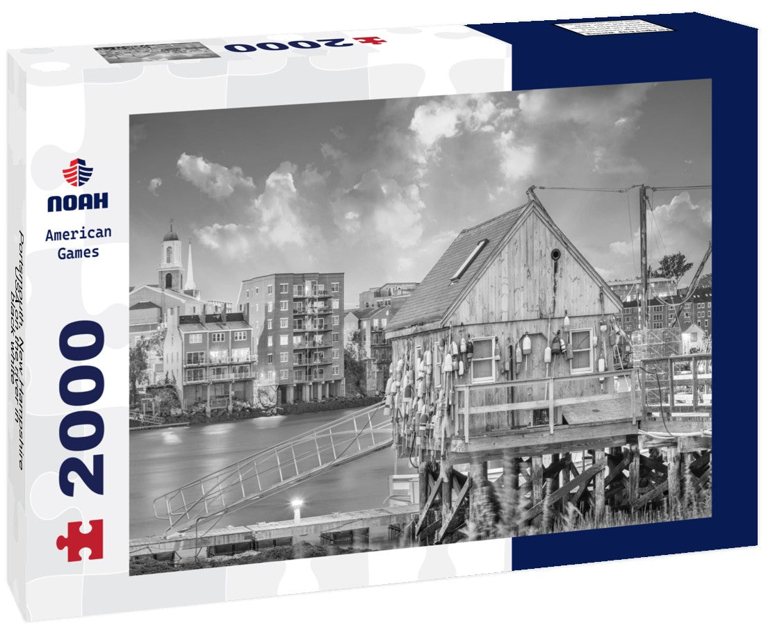 Portsmouth, New Hampshire, USA on the river 2000pc PuzzleBlack and White