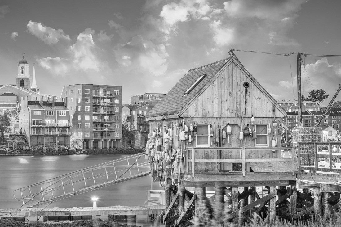 Portsmouth, New Hampshire, USA on the river 2000pc PuzzleBlack and White