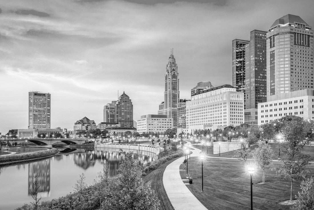 Columbus, Ohio, USA skyline on the Scioto River 2000pc PuzzleBlack and White