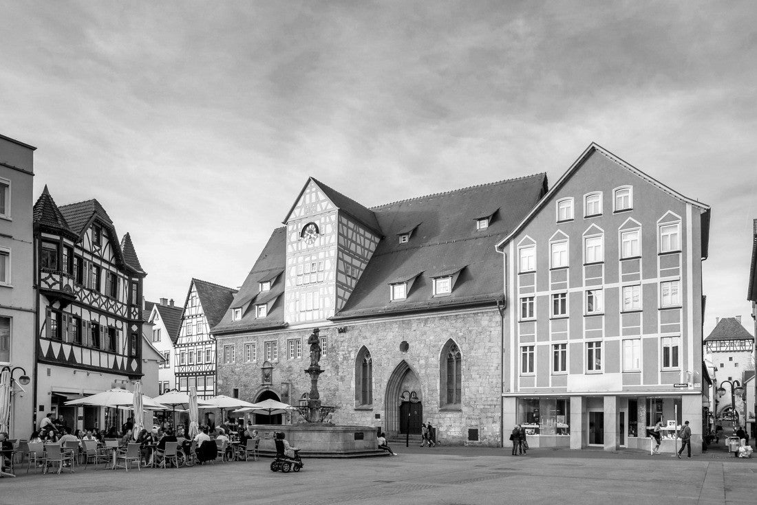 Reutlingen, Market, Germany 2000pc PuzzleBlack and White