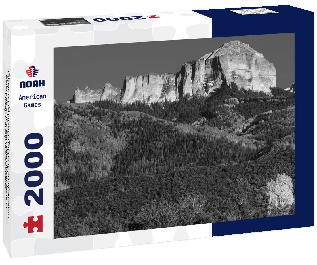 Cimarron Mountain Range in southwestern Colorado of the San Juan Mountains in Ouray County 2000pc PuzzleBlack and White