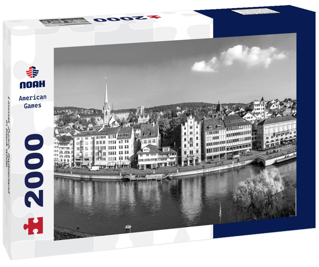 Limmat, Zurich, Switzerland 2000pc PuzzleBlack and White
