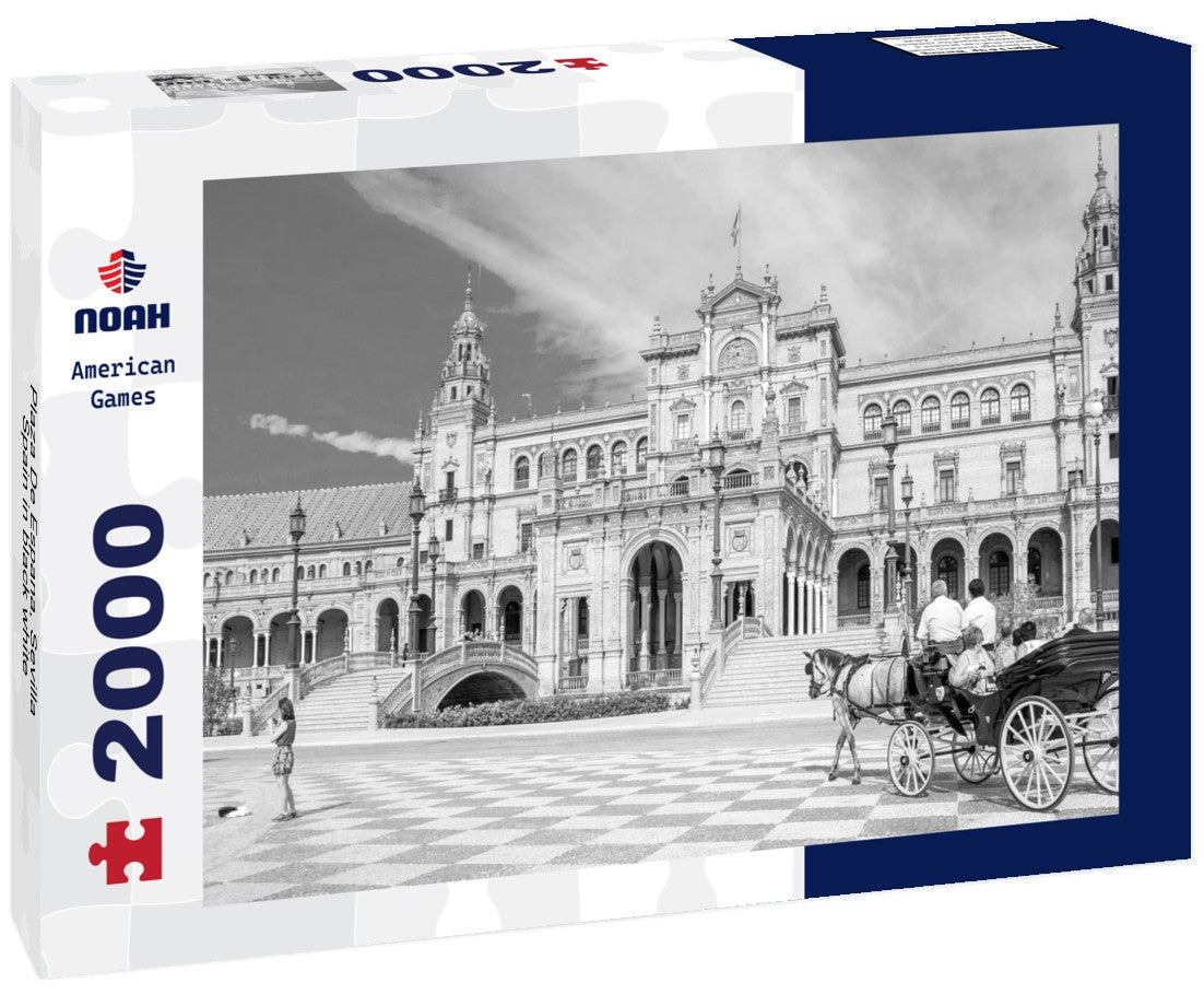 Plaza De Espana, Sevilla, Spain 2000pc PuzzleBlack and White