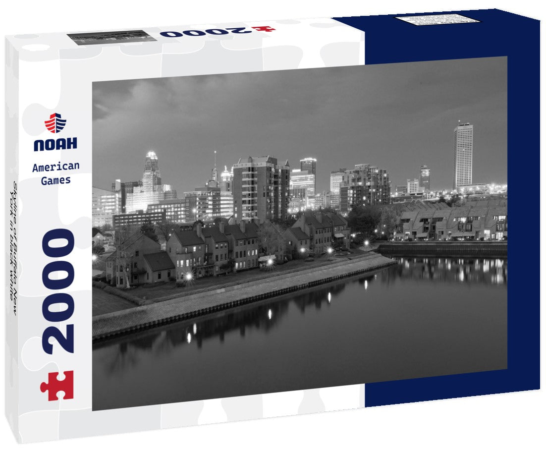Skyline of Buffalo New York 2000pc PuzzleBlack and White