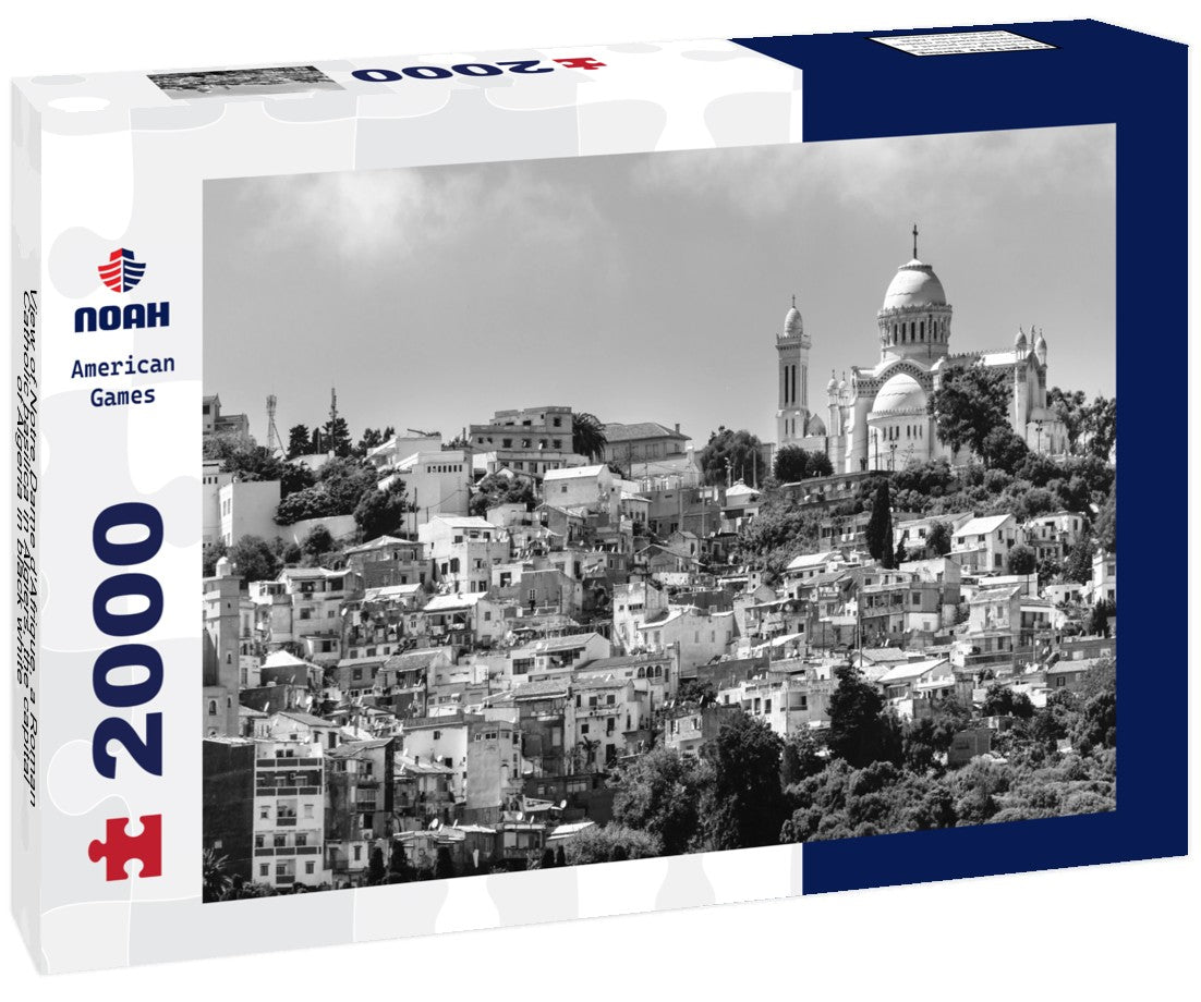 Notre Dame d'Afrique, a Roman Catholic basilica in Algiers, the capital of Algeria 2000pc PuzzleBlack and White
