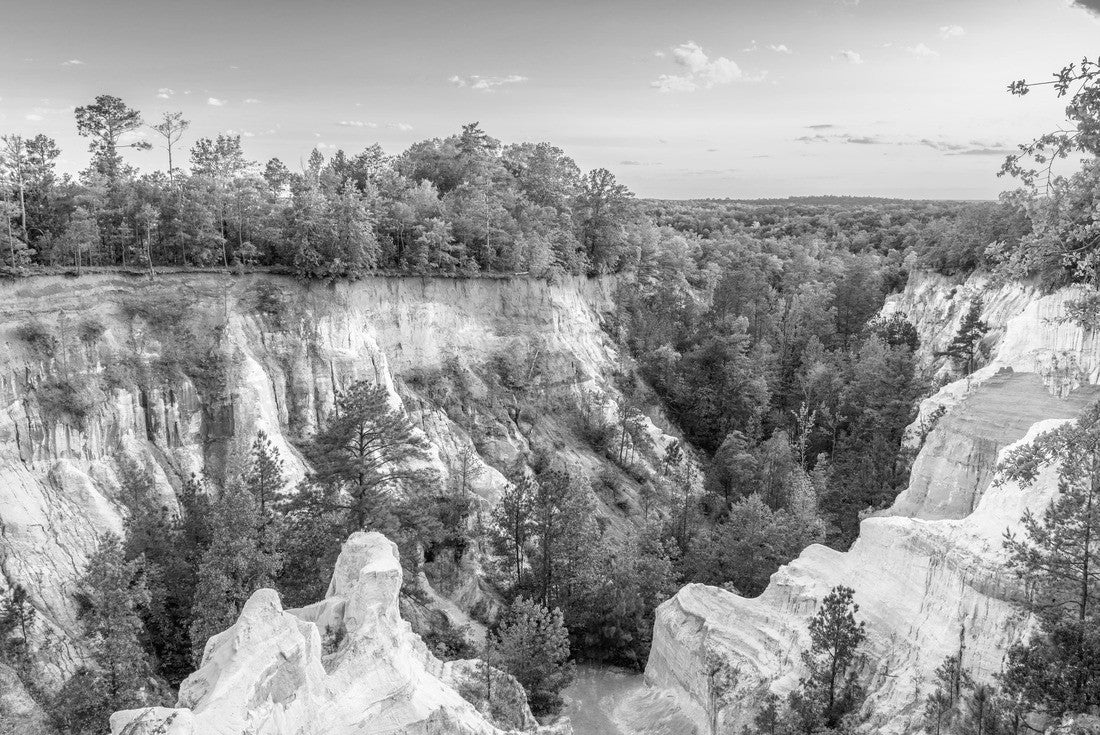 Providence Canyon State Park, Georgia, USA landscape at dusk 2000pc PuzzleBlack and White