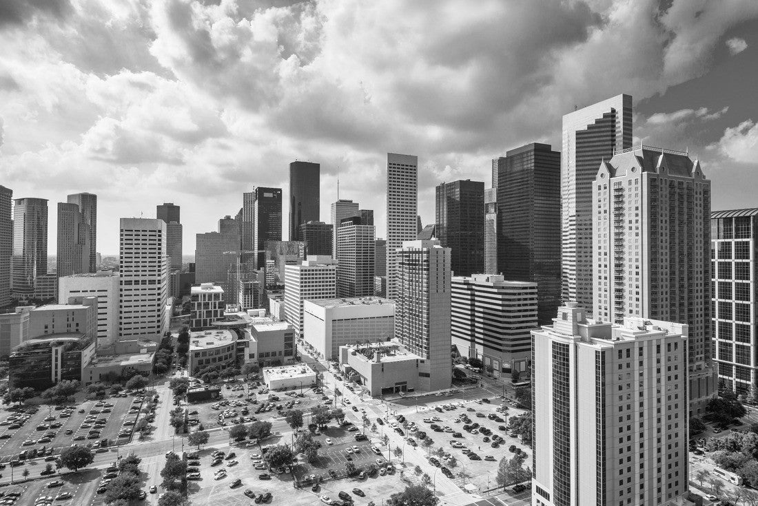 Houston, Texas, USA skyline 2000pc PuzzleBlack and White