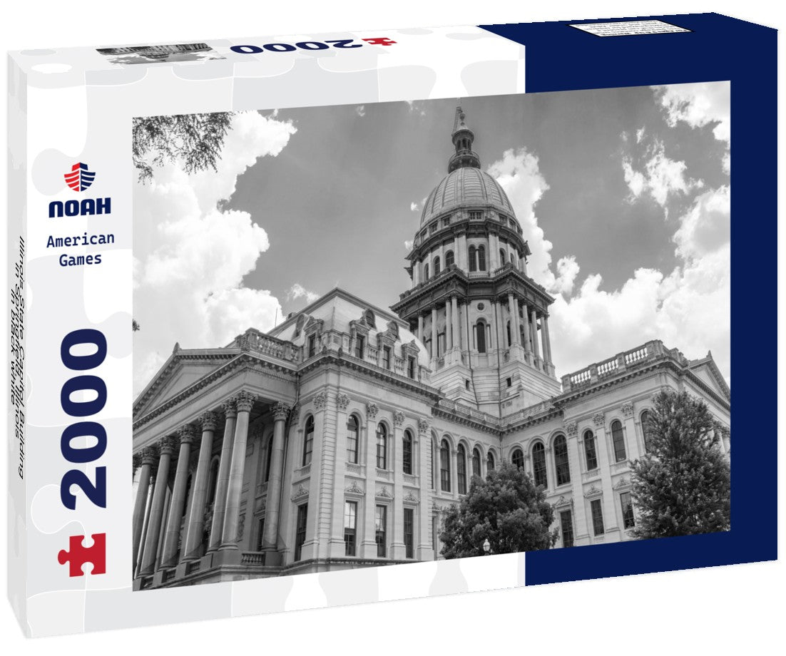 Illinois State Capitol Building in Springfield, Illinois 2000pc PuzzleBlack and White