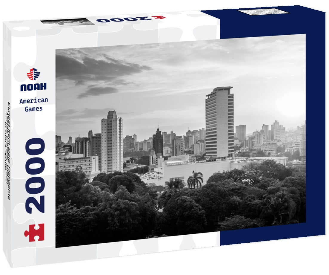 Sunset from Belo Horizonte, Minas Gerais, Brazil 2000pc PuzzleBlack and White