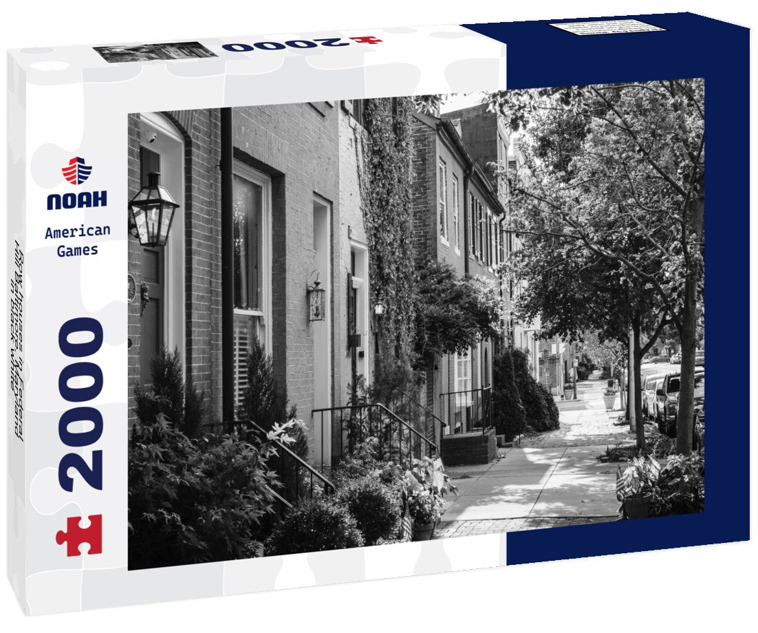 Row houses in Federal Hill Baltimore, Maryland 2000pc PuzzleBlack and White