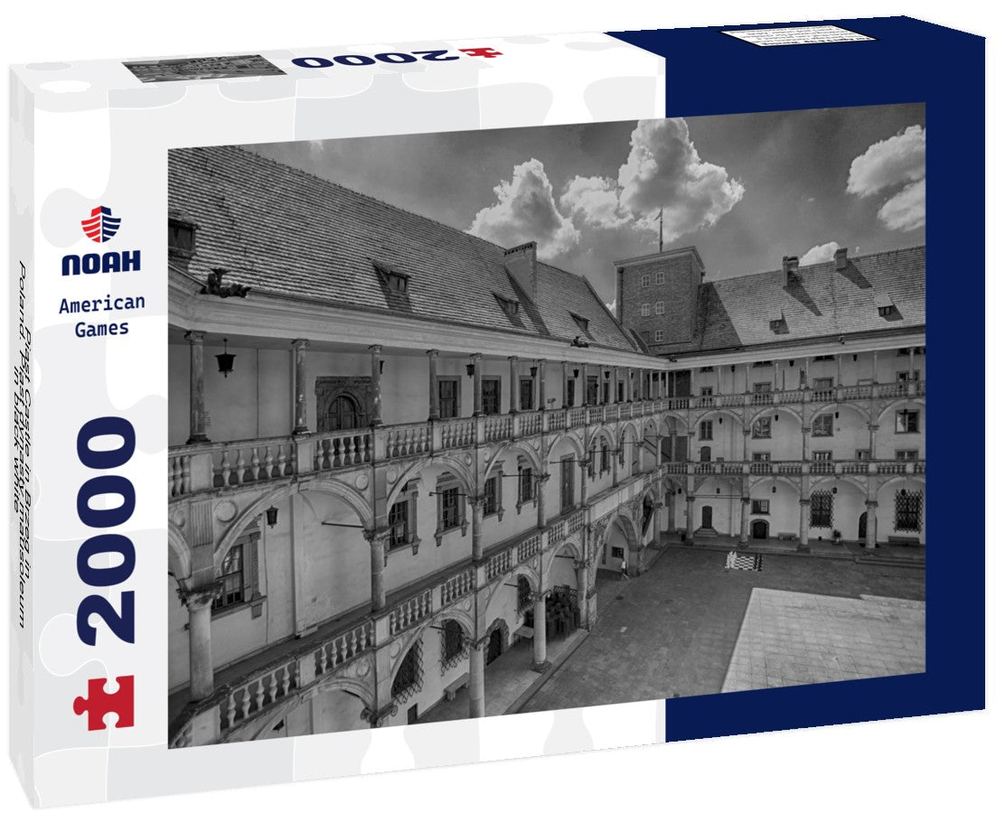 Piast Castle in Brzeg in Poland. Piast dynasty mausoleum 2000pc PuzzleBlack and White