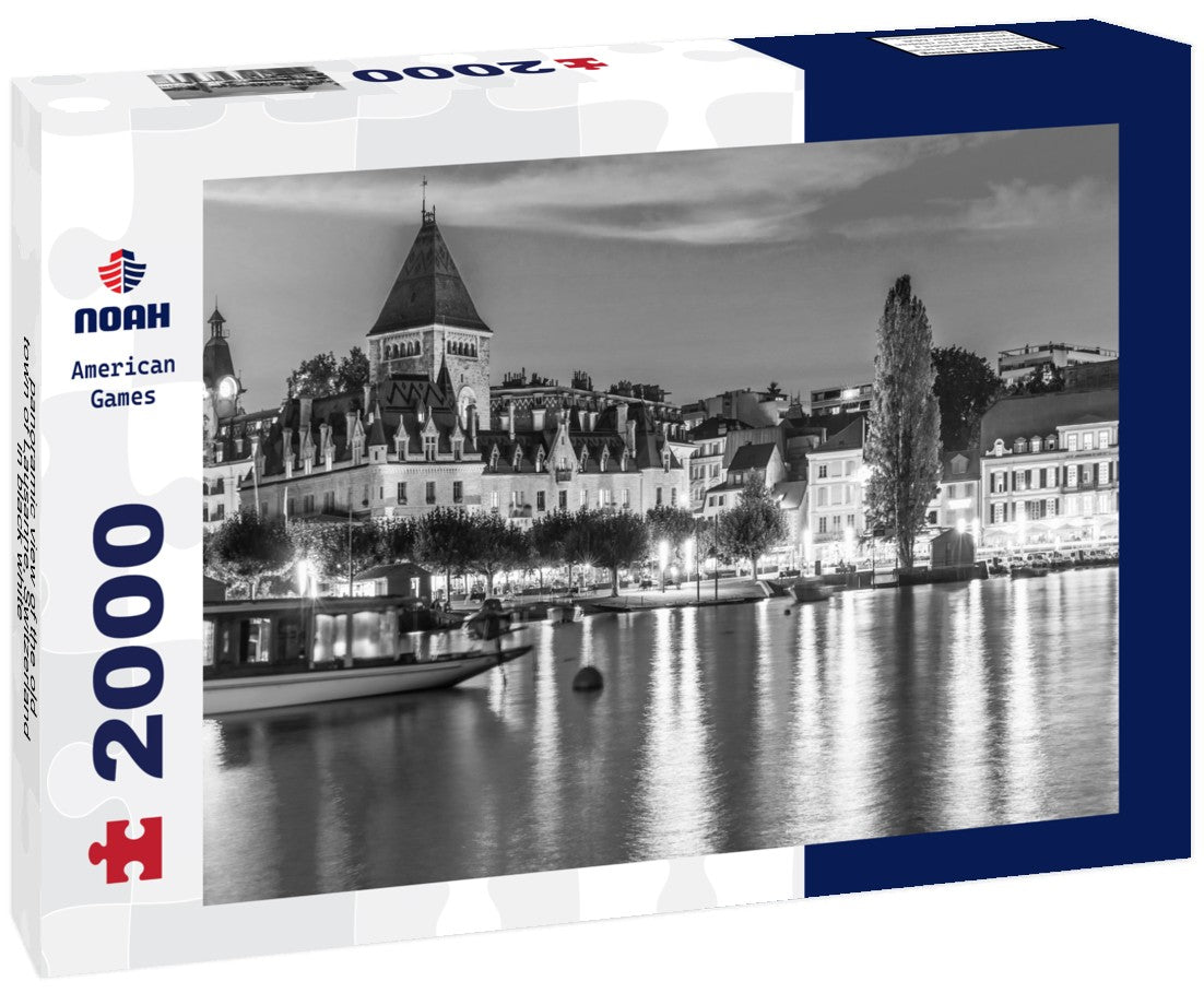 the old town of Lausanne, Switzerland 2000pc PuzzleBlack and White