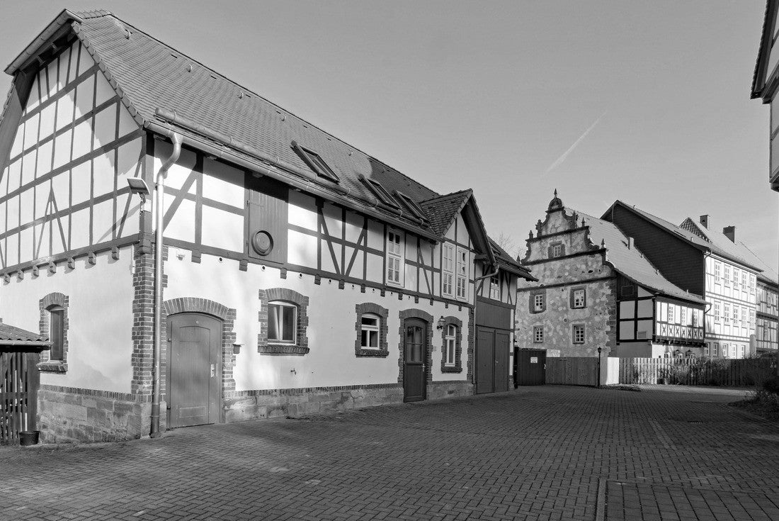At the old town of Bad Hersfeld, Hesse, Germany 2000pc PuzzleBlack and White