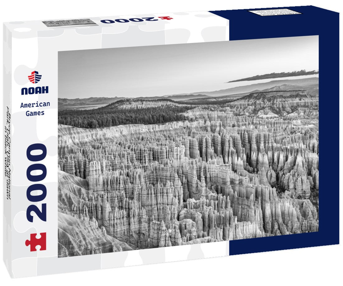 Noah Jigsaw Puzzle Bryce Canyon National Park, Utah, USA at dawn in black white 2000 pieces